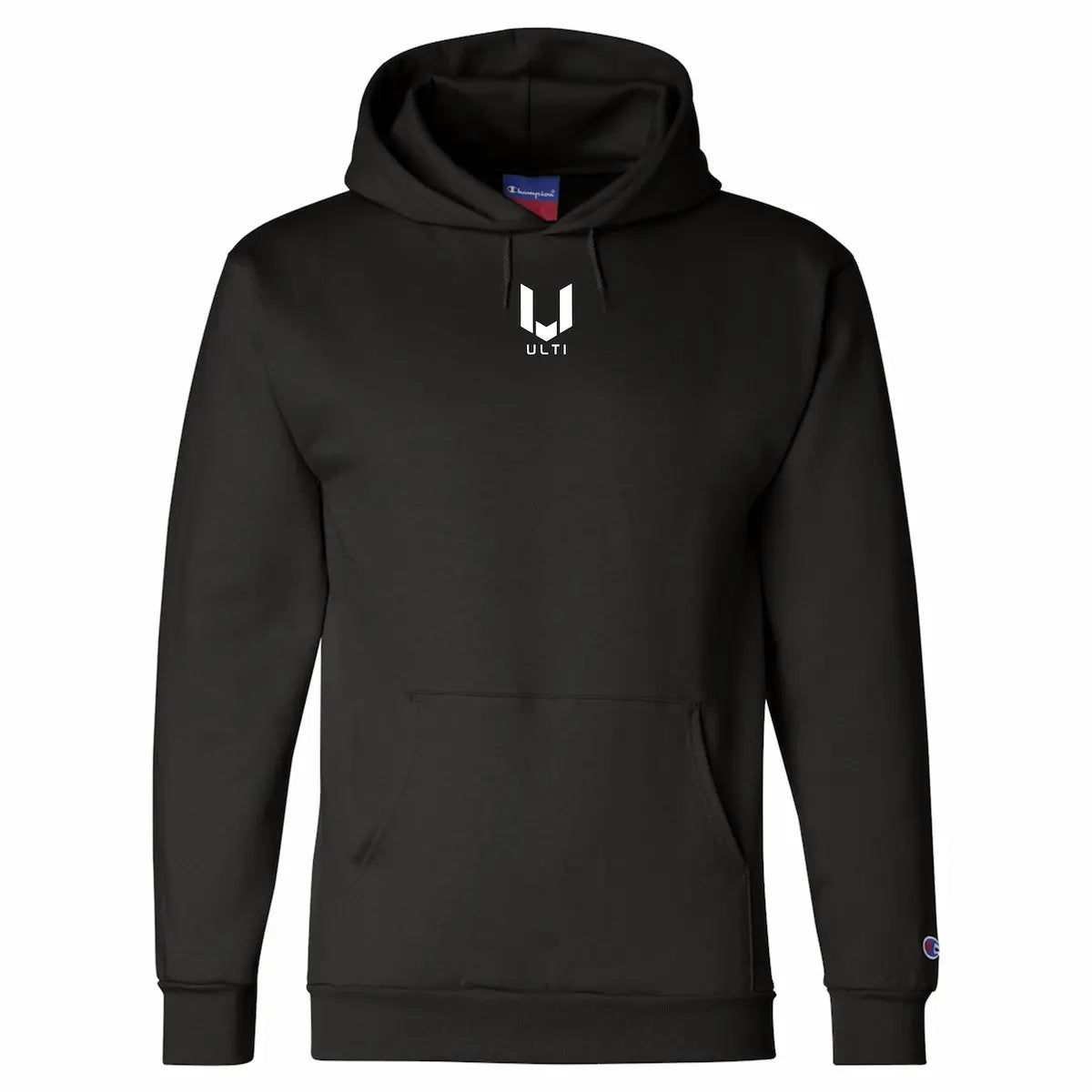 ULTI Classic Embroidered Champion Hoodie black — gaming lifestyle apparel
