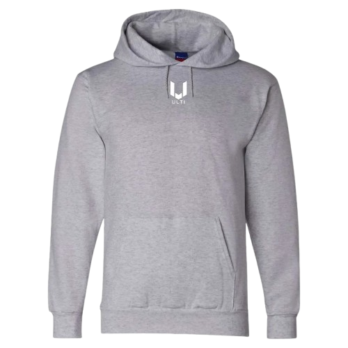 ULTI Classic Embroidered Champion Hoodie grey — gaming lifestyle apparel