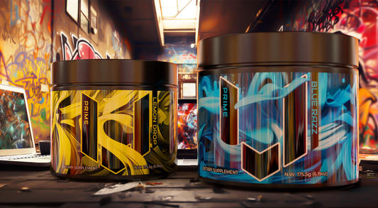 ULTI Energy gaming energy drink tubs — Lemon Drop and Blue Razz — 220mg natural caffeine, no sugar, built for gamers