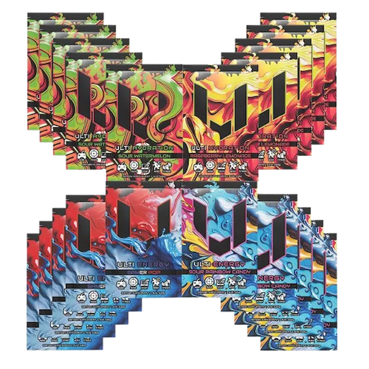 ULTI Med Kit — 20 single serve gaming energy drink packets, try all flavors