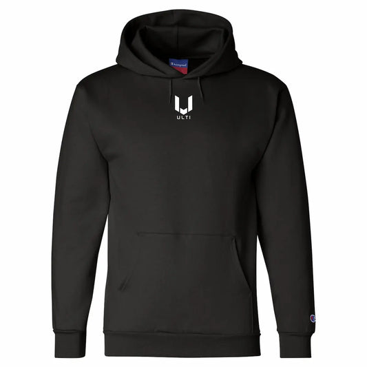 ULTI Classic Embroidered Champion Hoodie black — gaming lifestyle apparel