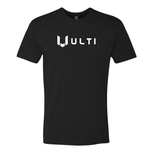 ULTI Black Classic Tee — gaming lifestyle apparel
