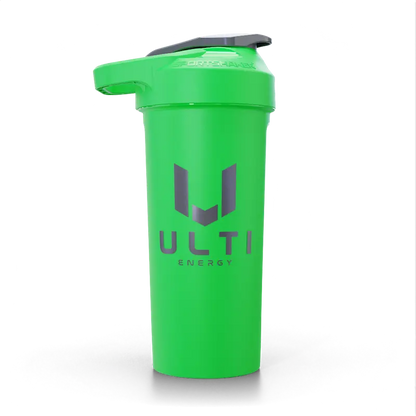 ULTI 27oz gaming shaker bottle green