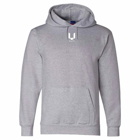 ULTI Classic Embroidered Champion Hoodie grey — gaming lifestyle apparel