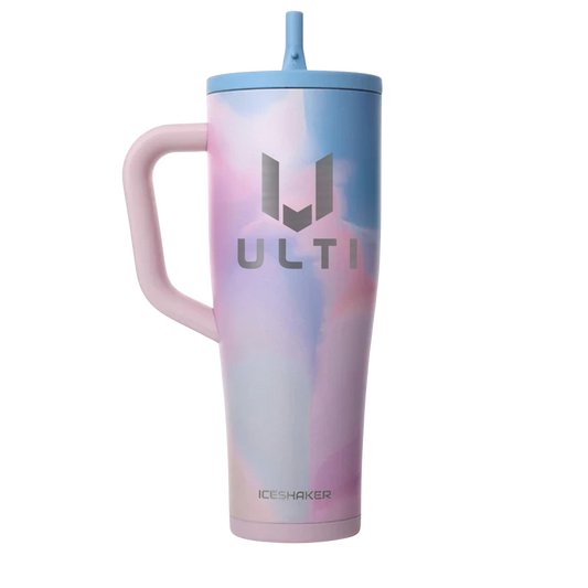 ULTI x IceShaker Legend Series 40oz stainless steel shaker — Abby Edition, insulated, gaming energy drink bottle