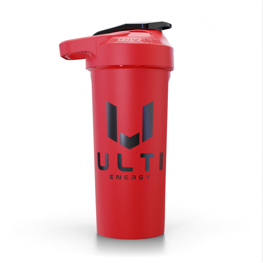 ULTI 27oz gaming shaker bottle red