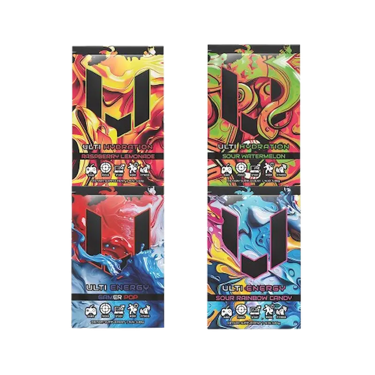 ULTI Revive and Refuel Pack — 4 single serve gaming energy and hydration drink packets