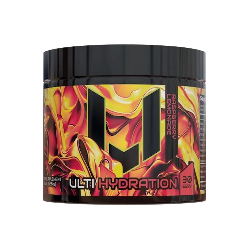 ULTI Hydration Raspberry Lemonade, zero caffeine electrolyte drink with coconut water, magnesium, and potassium, 30 servings