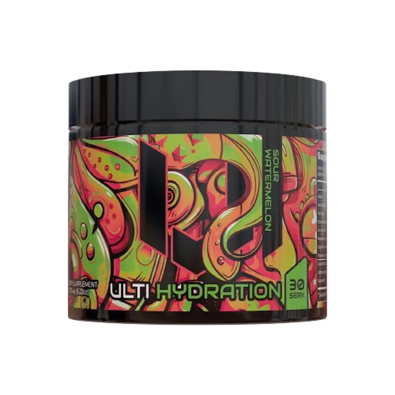 ULTI Hydration Sour Watermelon, zero caffeine electrolyte drink with coconut water, magnesium, and potassium, 30 servings