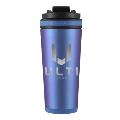 ULTI x IceShaker Wisteria 26oz premium stainless steel gaming shaker bottle — insulated, leak proof