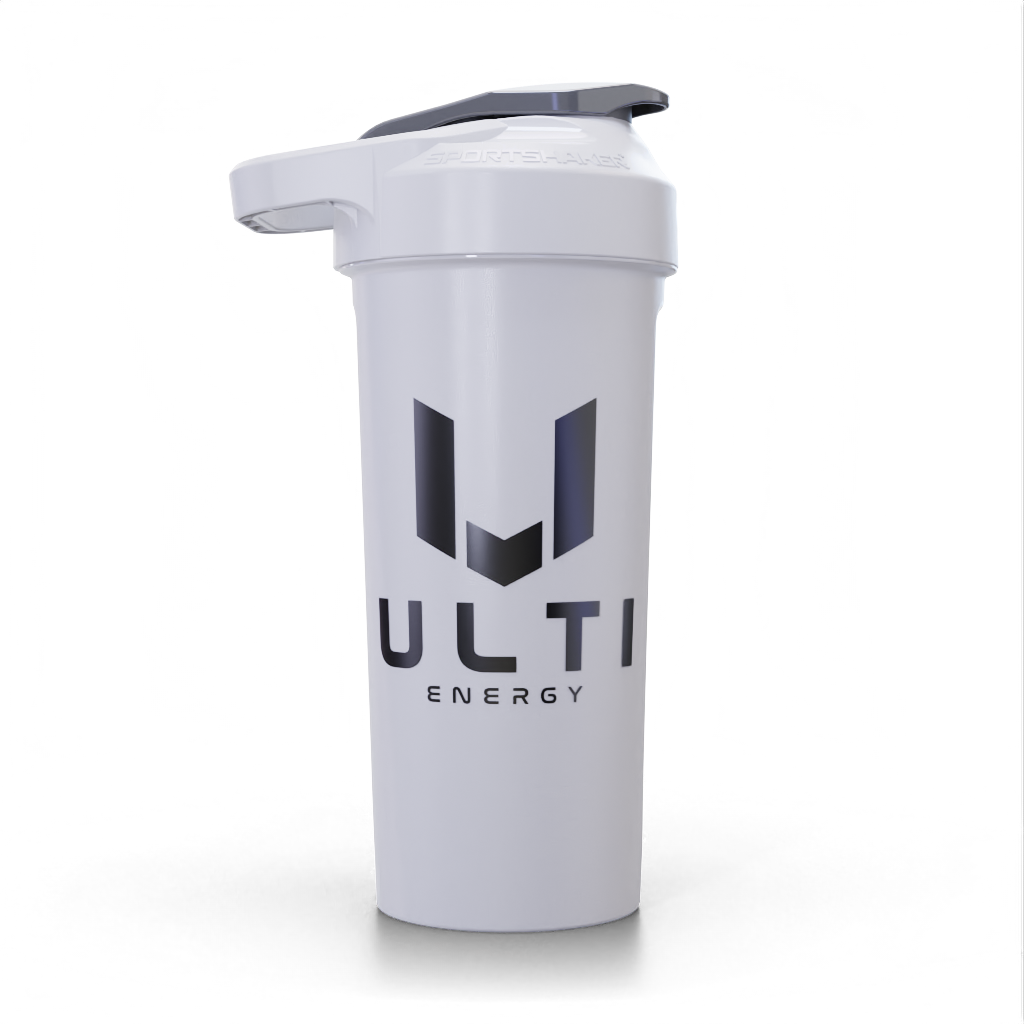 ULTI 27oz gaming shaker bottle white