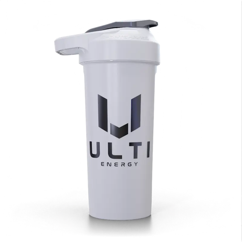 ULTI 27oz gaming shaker bottle white