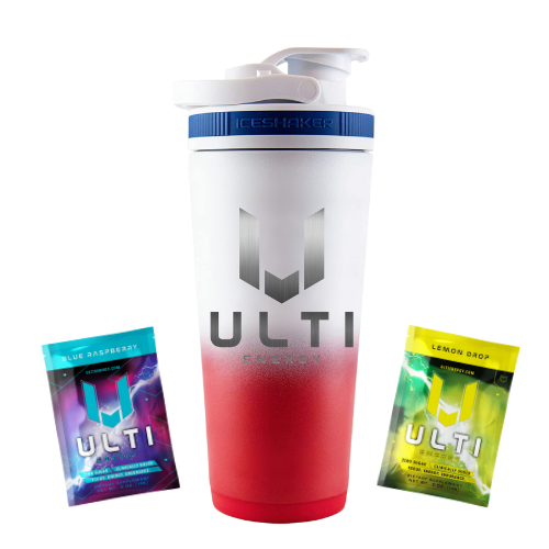 Red White and Blue ULTI x Ice Shaker Premium Metal 26oz Shaker